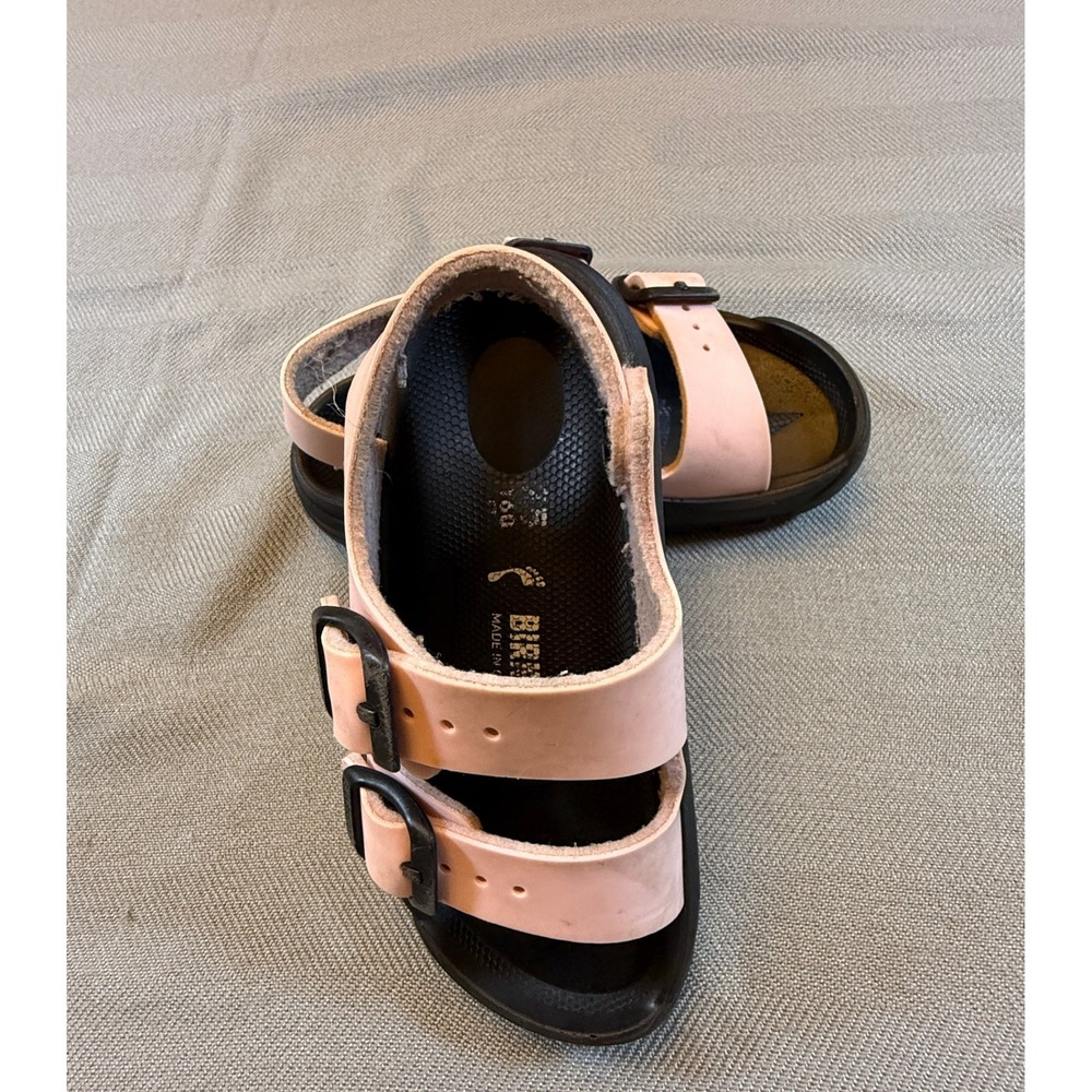 Birkenstock Milano Kids Sandals Pink Leather Backstrap Size 25 (US 7–7.5)